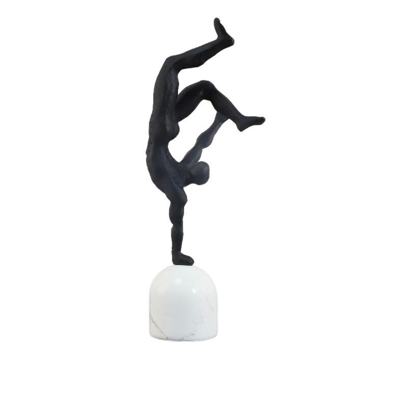 Inverted Figure Sculpture Desktop Decoration, Black Figure Metal Sculpture Decoration, Abstract Crafts, Modern Home Decoration