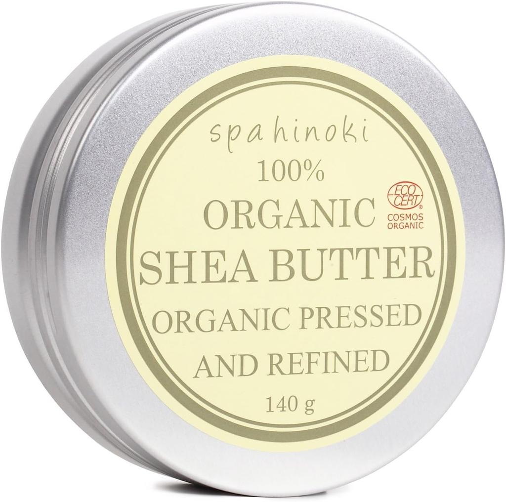 spahinoki Organic Shea Refined Skin Lip Nail Hair Hair Balm Butter, 140g, (Ecocert Certified) Care, Care, Care, Care,