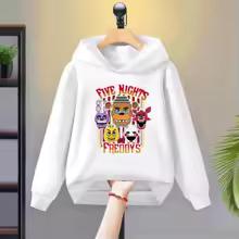 hoodie Children's Coat cartoon Five Nights At Freddy'sprint Boy Girls Tops Hoodies child 3-12 year black Toddle Sweatshirr
