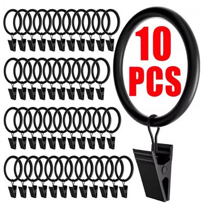 Curtain Rings Clips Metal Decorative Rustproof Drapery Window Curtain Hanging Ring Hook Hanging Clothes Clip Hanger