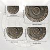 1Pcs Retro Stone and Wood Grain Half Round Door Mat 2D Flat Non Slip Machine Washable Floor Rug for Entryway Living Room Decor