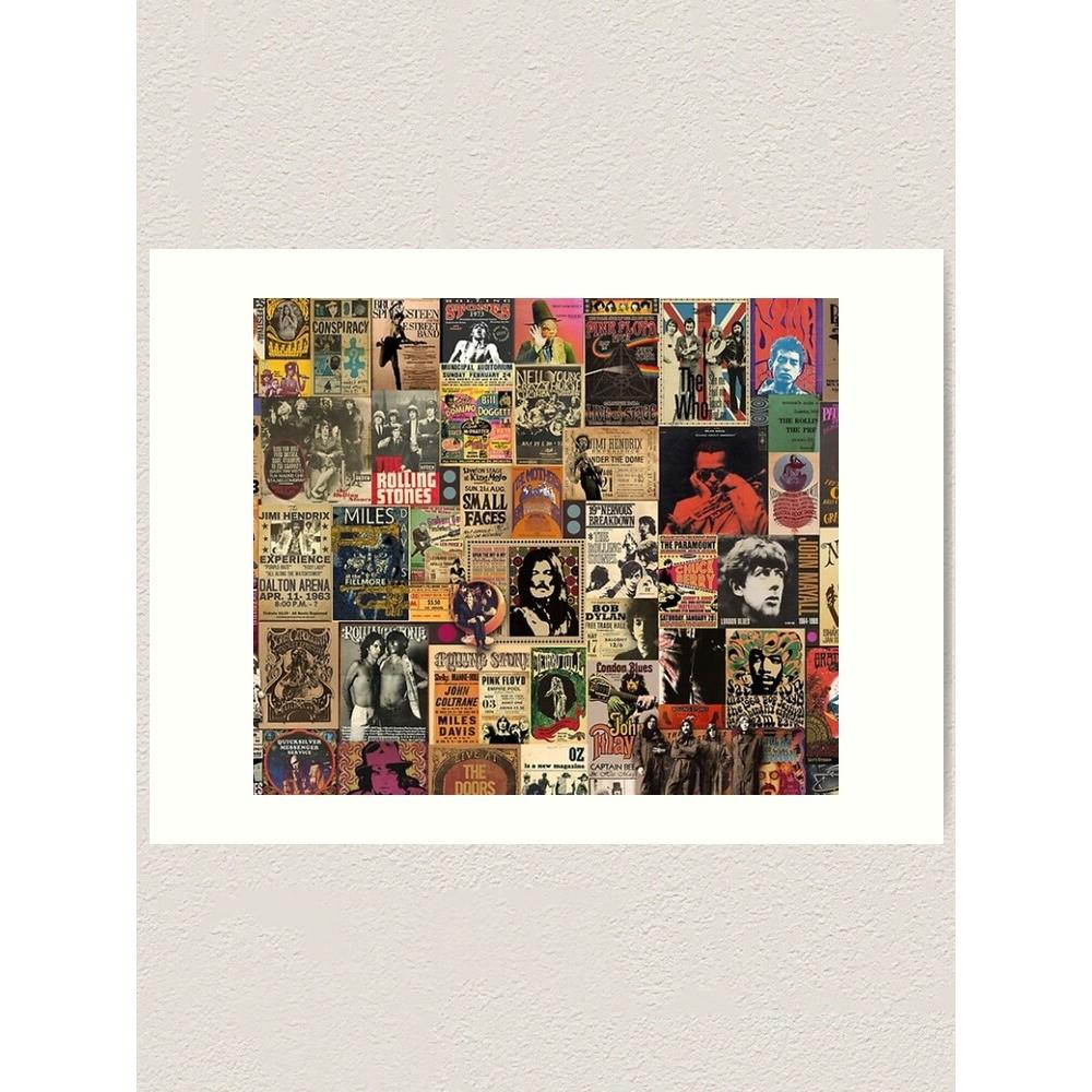 Гобелен истории рок-н-ролла 75x100 чёрный