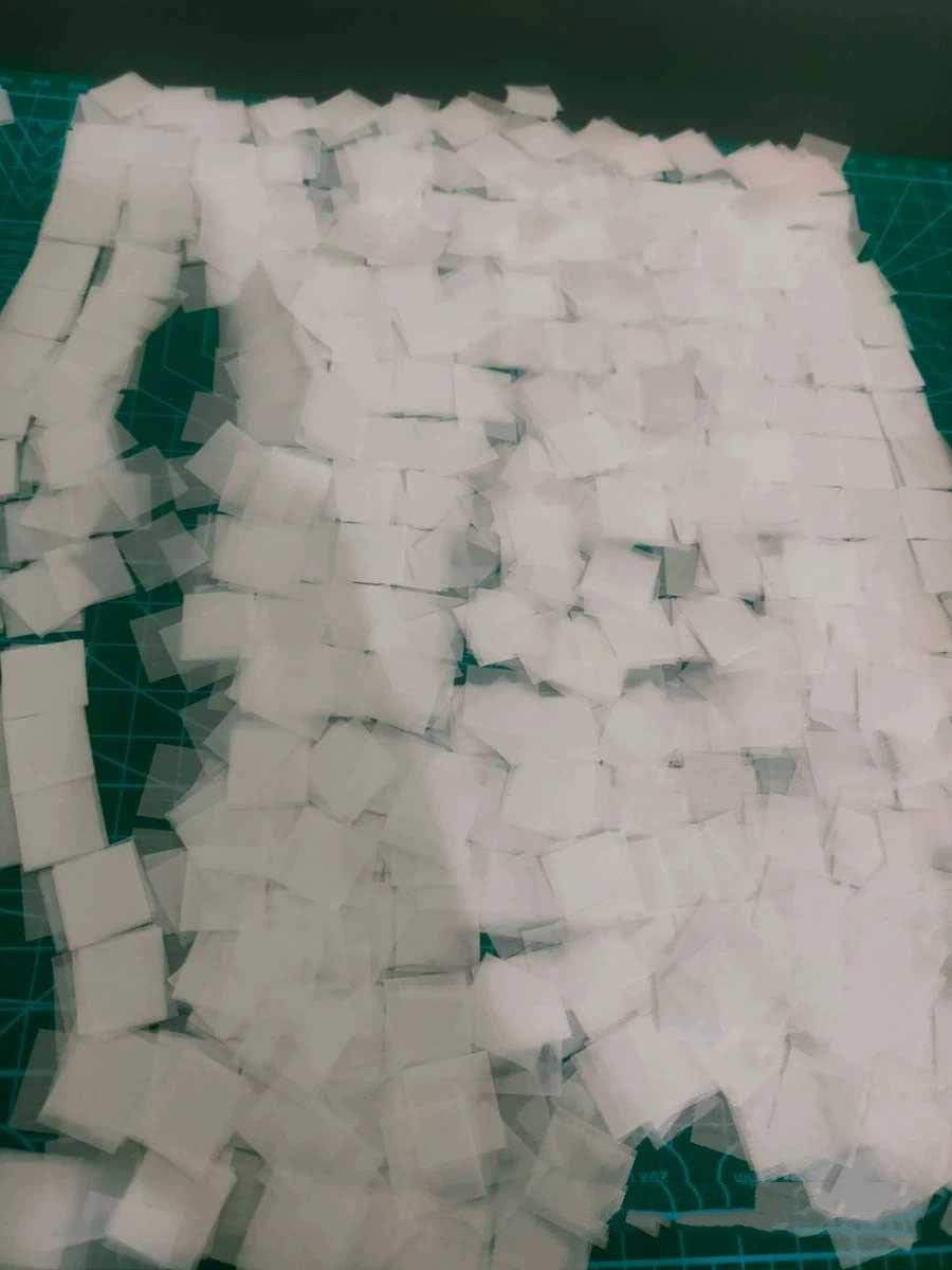 

misakinoya Tsumami Zaiku Material Silk Colorful Thin Hair Handmade 500 Pieces Kit, Pre-Cut Fabric, Fabric, Ornaments, DIY, Crafts, (White, 3cm) білий