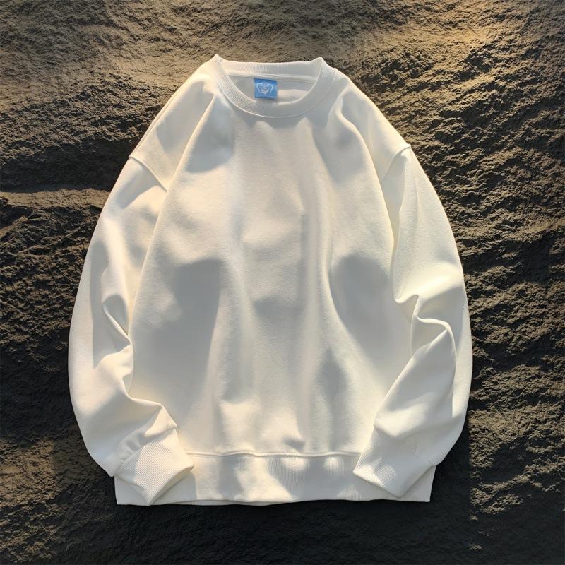 High Quality Men's Casual Heavy Pullovers Sweatshrit Solid Cotton Unisex Autumn Sweatshirt