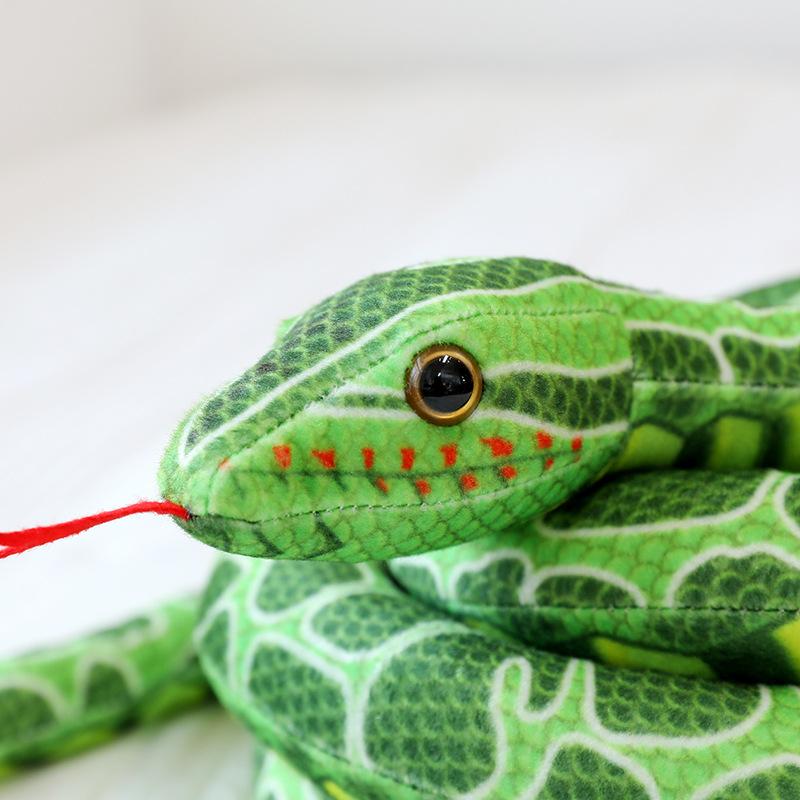 Anti-real Spotted Python Doll Plush Toy Cobra Fake Snake Doll Prank Props Children's Toys