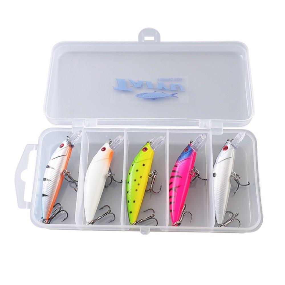 5pcs/box Slow Sinking Artificial Fishing Bait Luminous Fishing Lures Hooks  Beach Boat Fishing