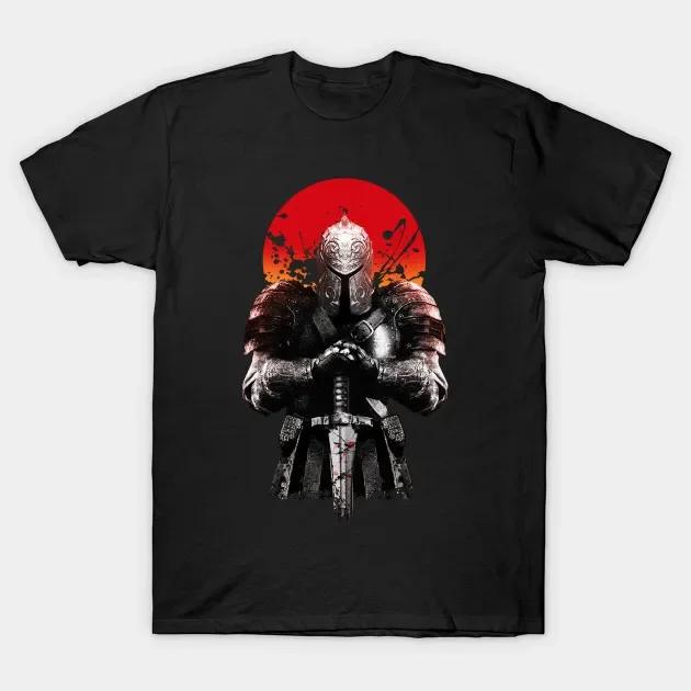 Cooles Tempelritter Rüstung Grafik T-Shirt Unisex Lässig Rundhals Kurzarm Baumwolle T-Shirt Reisekleidung
