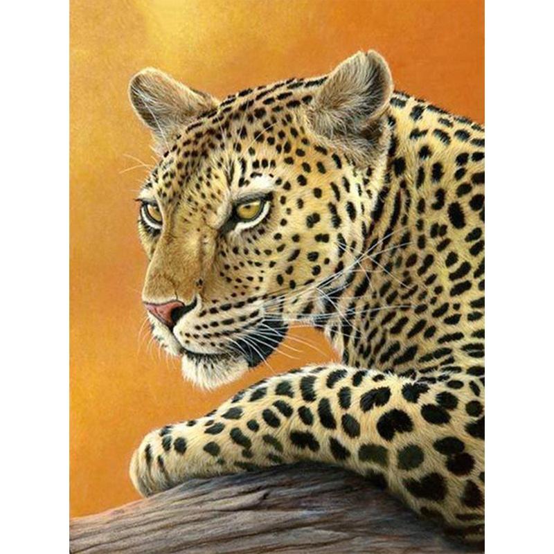 

5D DIY Бриллиантовая роспись Крестиком Мозаика леопард Полная дрель Дисплей Quare / Круглый алмаз Вышивка Подарок или украшение кровать