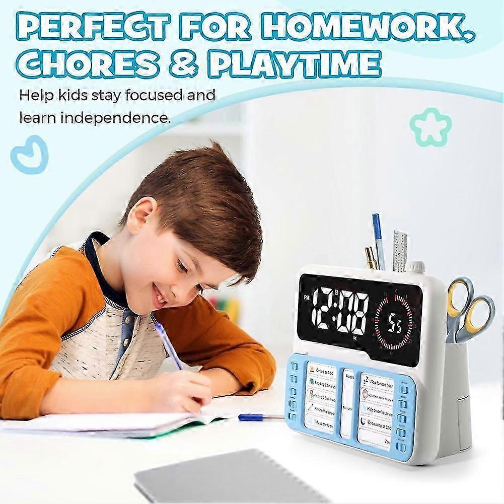 Timer Visivo per Bambini - Strumento per la Gestione del Tempo per Autismo e ADHD con Sveglia Digitale, Bacheca di Pianificazione Task