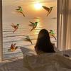 Stylishs Bird Decals for Glass Set of 2 Window Stickers for Safety Decors