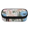 Pencil Pouch Large Storage Space 300D Polyester Smooth Zipper with Main Compartment Mesh Pocket and Pen Slots for School and Study