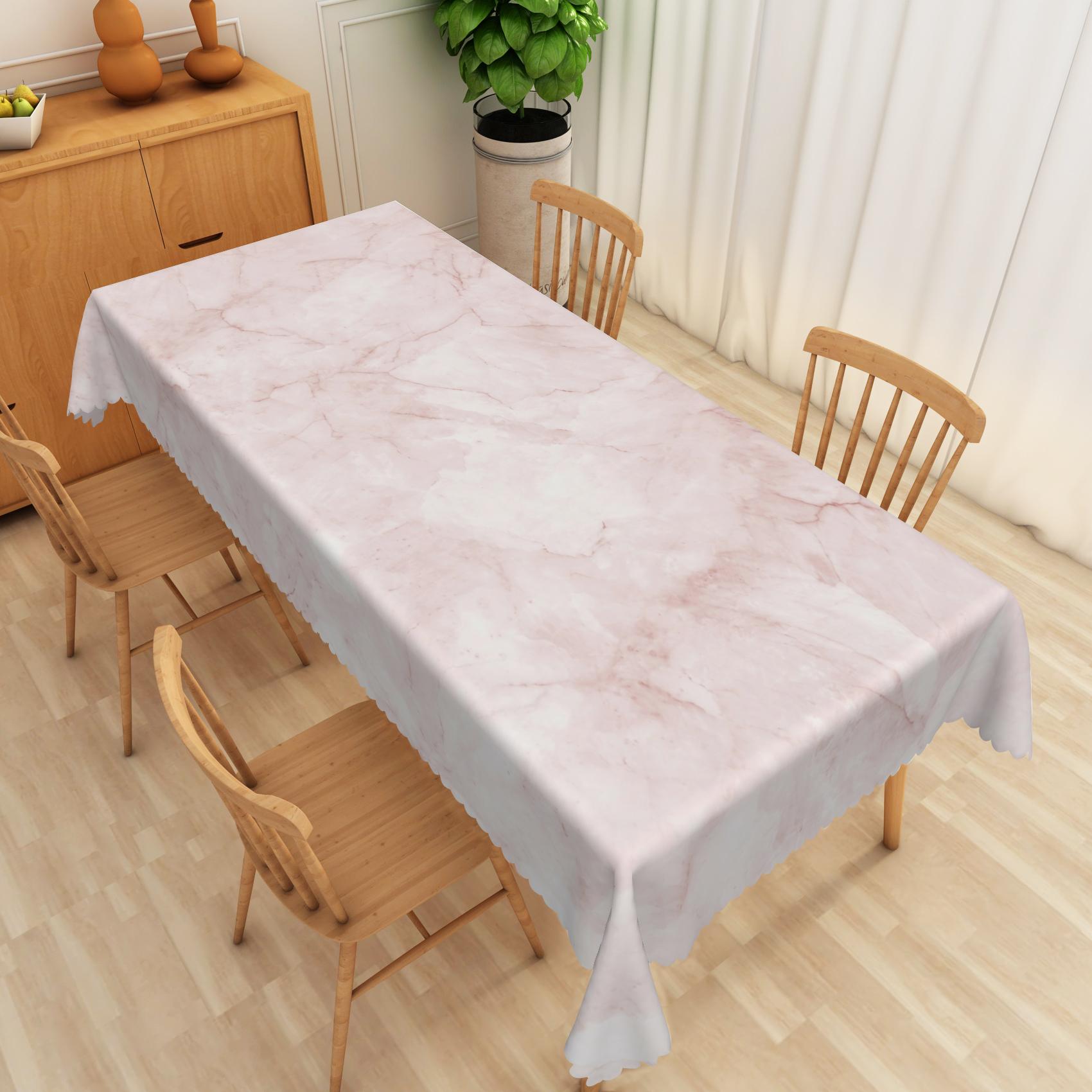 Marmeren Tafelkleed Waterdicht Vlekbestendig Rechthoekig Eettafel Polyester Stof voor Keuken Feest Bruiloft Kantoor Decoratie 140x220cm
