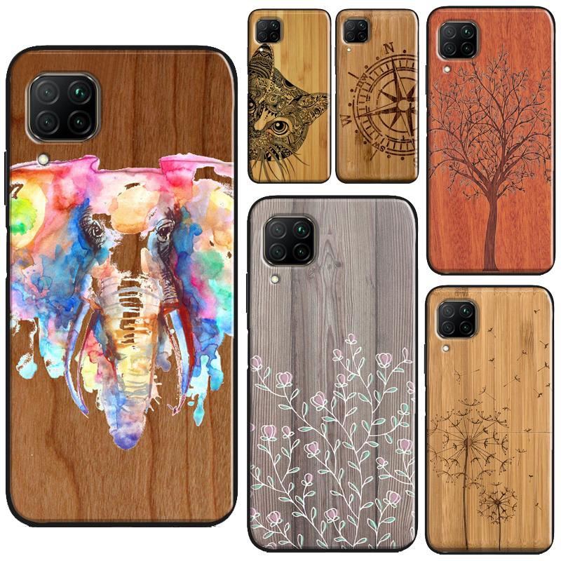 Natural Bamboo Wood Pattern Print For Huawei Honor X8a X7a X9a X8 50 70 90 Lite Magic5 Pro P20 P30 P40 P50 P60 Nova 9 5T Case