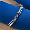 Elegant 925 Sterling Silver Minimalist Three-Strand Thin Bangle Bangle for Women, Fashionable Wedding Party Accessories