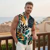 Men's Workwear Lapel Button-Down Vest Shirt - Lightweight Sleeveless Top