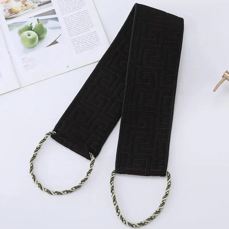 Мужская мочалка для спины с длинной ручкой - Банное полотенце с двойной текстурой и эргономичной ручкой, Прочный полиэстер и губка