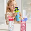 350ml Cartoon-Muster Vakuumbecher Kinder Isolierte Wasserflasche Niedliches Tier Stroh Thermoskanne Handgehaltene Kanne für Outdoor Schule