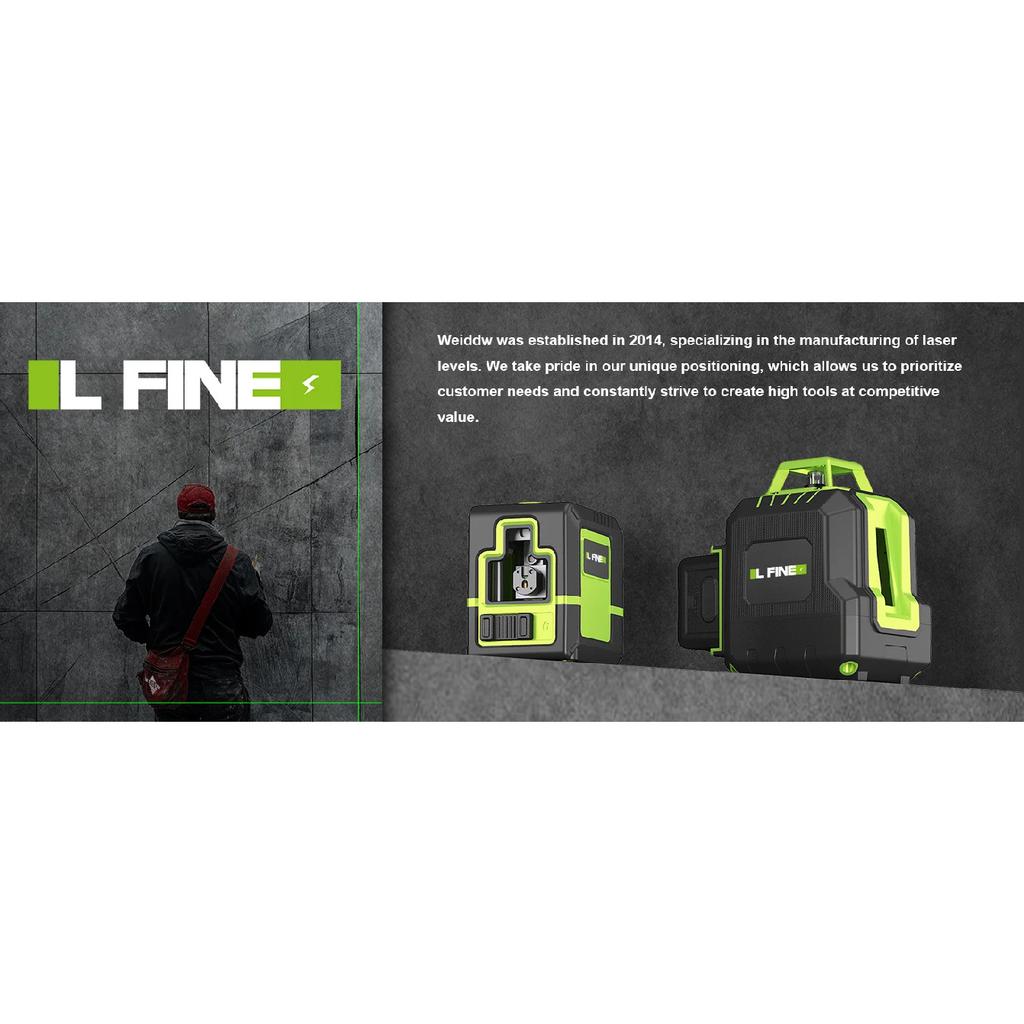 Lfine Laser Level 2 Lines Cross Green Level Laser Horizontal Vertical Nivel Laser Automatic 360°Self-Leveling Laser Level Tools