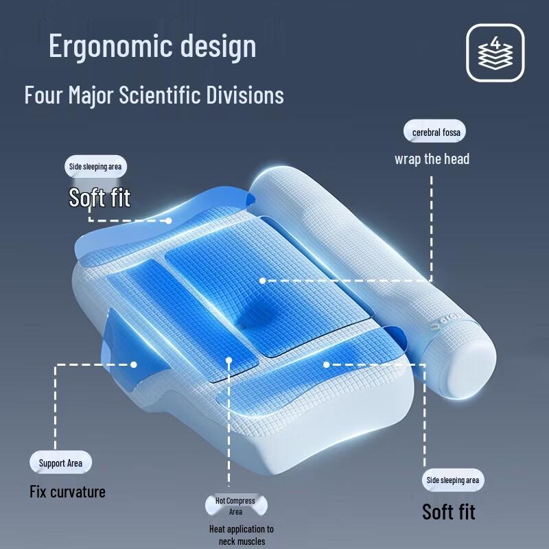 CLORIS A1 Smart Cervical Traction Pillow with Massage & Heat CN Plug (adapter Included)