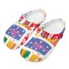 Art Printed EVA Walking Clogs Women Men Flexible Easy Clean Travel Use Slip On Beach Garden Daily Walking Summer Sandals Soft Fit