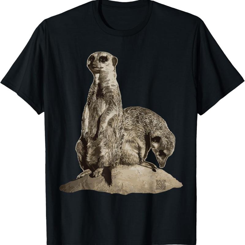 Tričko Surikata Kawaii Oblečení Vintage Oblečení Trička s Krátkým Rukávem