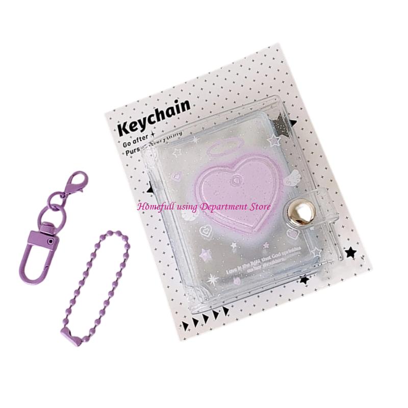  Glitters Accent Clear Memory Book 32 Photo Capacity Pocket Size Storage