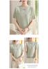 Chic Knitted Short Sleeve Summer Top for Women - Age-Defying Fashion for Middle-Aged and Elderly