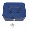 Small Locking Cash Box Portable Double Layers Safe Metal Money Box for Home and Office