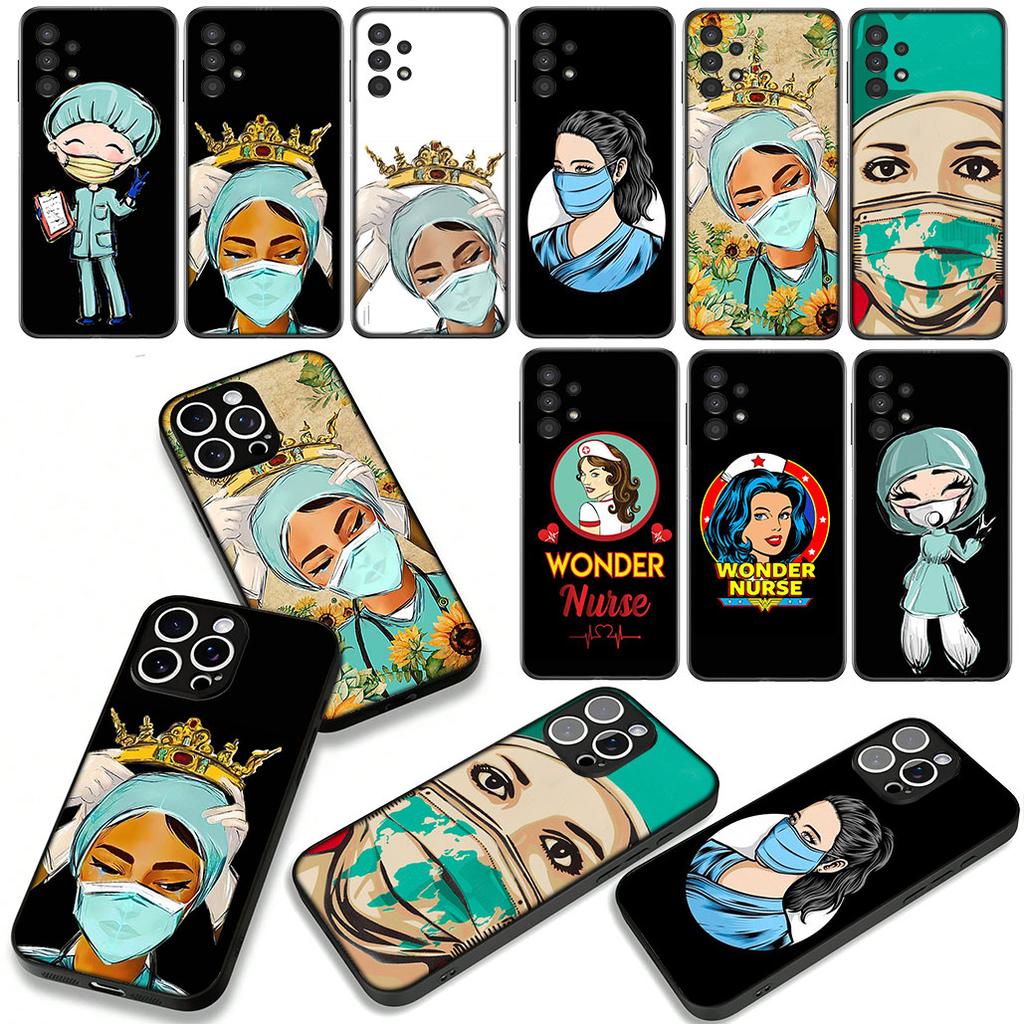 Nurse Queen Doctor Hero Fight Phone Cover Case for Apple iPhone 16 15 14 Plus 13 12 Mini 17 Pro Max + 16E Air 16+ ProMax Casing