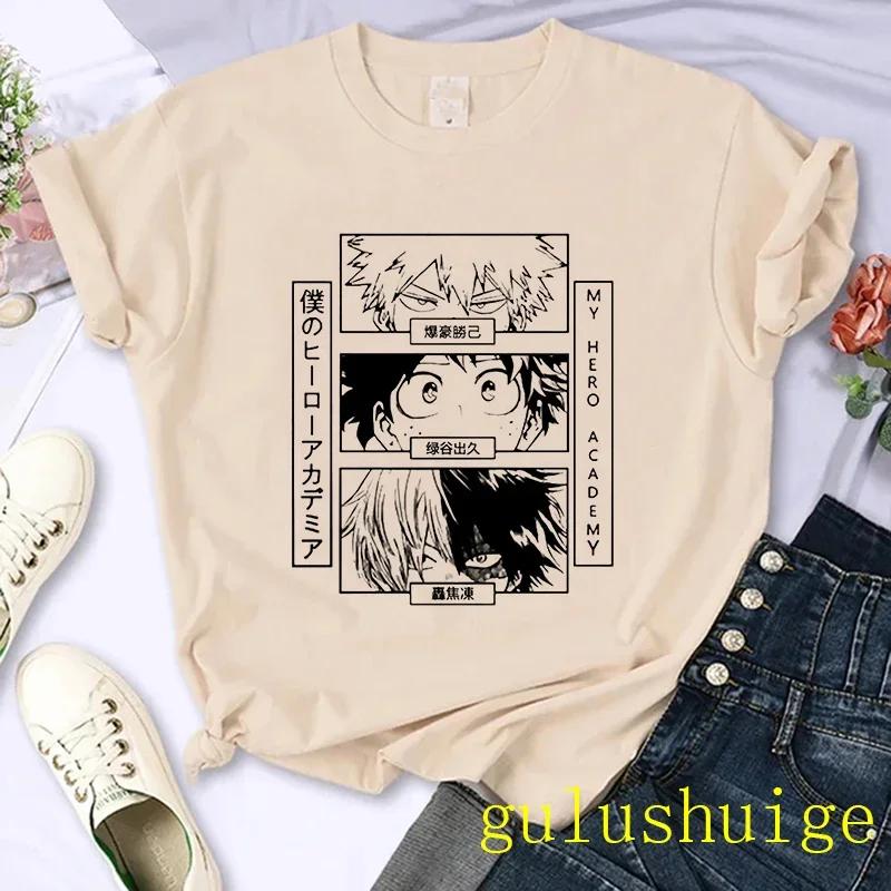 Japanese Anime My Hero Academia T Shirt Women Boku No Hero Academia Manga T-shirt Bakugou Himiko Toga Graphic Tees Tshirt