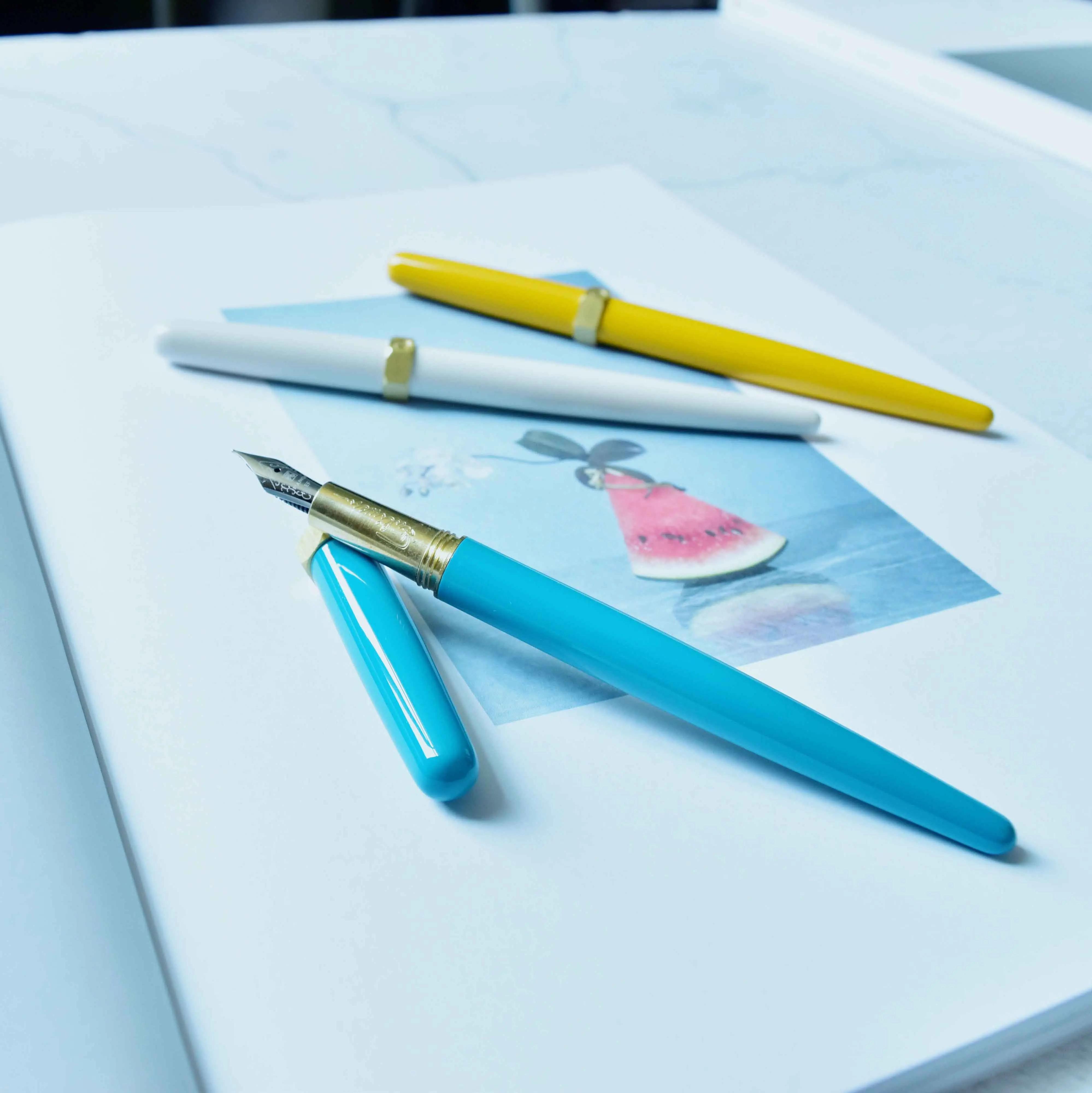 

Fuliwen 014 Classic Business Day Pen for Men And Women Environmental Copper Ladies Birthday Gift Business Students Day Gifts F синій