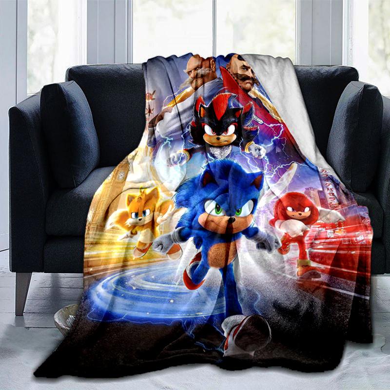 1 stuks Sonic the Hedgehog Sonic Deken, Zachte Plaid Dekens voor Bank, Sofa .B075