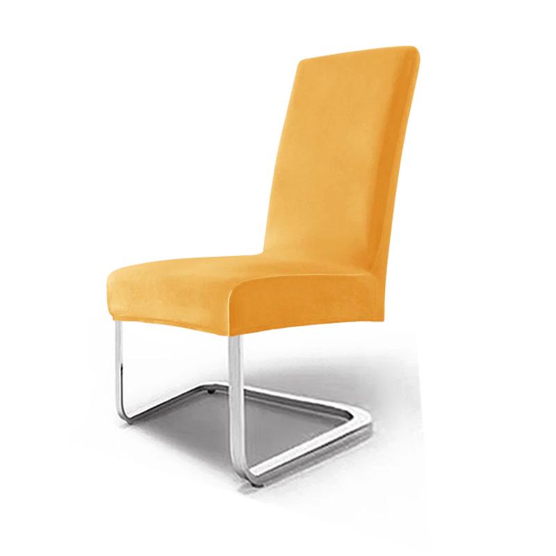 Silver Fox Velvet Elastic Chair Cover: Thick Velvet Fabric for Home & Hotel Dining Chairs, High-End Feel.