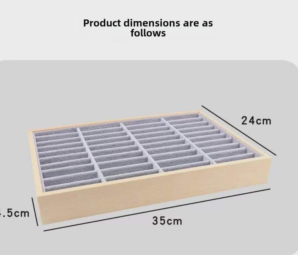 Bamboo & Wood Jewelry Display Tray for Bracelets and Jade