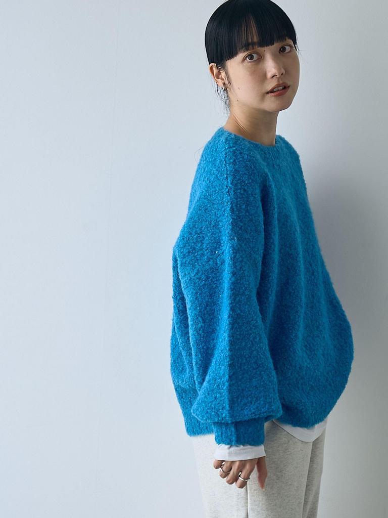 Cohen Warm Boucle Boat Neck Knit 76306460192 7500 FREE Fluffy, Lightweight, COBALT(75)