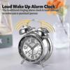 Loud Alarm Clock For Heavy Sleepers Adults,4 Inch Silent Non-ticking Quartz With Backlight,twin Bell (blue) - RiRi