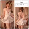 Hua Guanyu's new sexy pajamas perspective ice silk lace halter suspender nightdress robe loungewear set