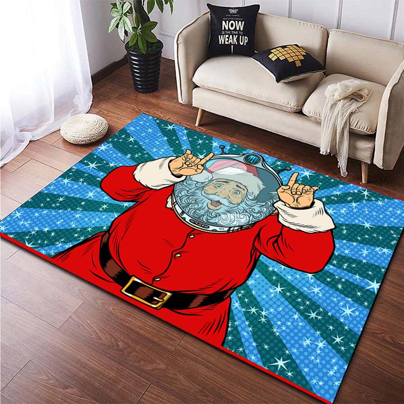 Covor mare cu imprimare HD de Crăciun, covor pentru sufragerie, dormitor, canapea, covorașe anti-alunecare, dropshipping Alfombras