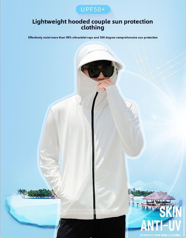 Men's UV Protection Quick-Dry Fishing Apparel with Breathable Mesh Face Cover