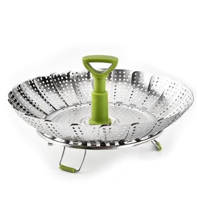 9Inch Stainless Steel Lotus Steaming Tray Folding Food Steamer Vegetable Fruit Food Basket Mesh Steamer Rack Cooking Cookware