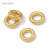6.5mm*1.6mm 18K Gold Plated Brass Flat Spacer Beads For DIY Necklace Bracelet Making,Separators For Beads,Supplies For Jewelry