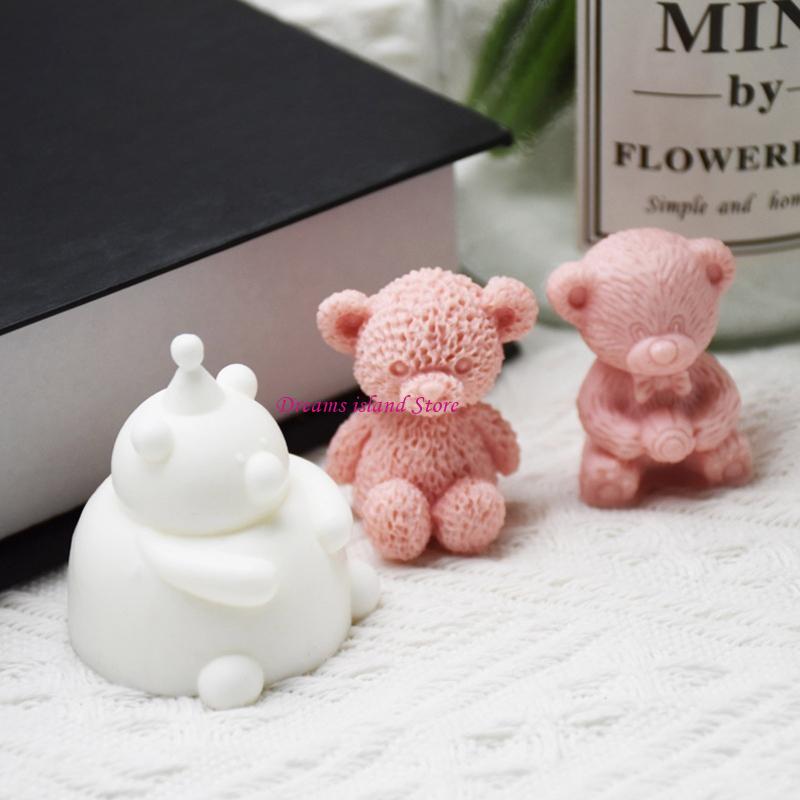 Handmade Soap Craft Kitchen Baking Fond Soap Mold Cartoon Little Bear Gift HX6C