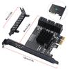 MZHOU PCI Express Erweiterungskarte 6-Port SATA-Karte 6 Gbit/s SATA mit Kühlkörper und SATA-Kabel Erweiterungskarte PCI Express x1 X4 X8 X16 für Windows Mac