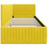 L Shaped Bed Frame with Headboard Yellow 80 Cm X 200 Cm Velvet