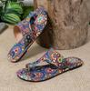 Fashion Summer Women Slippers Bohemian Flower Pattern Sandals Casual Flip Flops Fashion Big Size Slippers Home Slides Women sling shoes