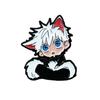 Cat Ear Boy Anime Drip Oil Brooch - Alloy Cartoon Character Badge for Clothing & Backpack Accessory