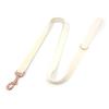 Mihaha Verstellbares Cremefarbenes Samt-Haustierhalsband und Leine mit Gravuroption