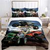 Copripiumino Monster Truck Catroon Monster Jam Set Biancheria da Letto Copripiumino Morbido e Federe per Adolescenti Singolo/Matrimoniale/Queen/King
