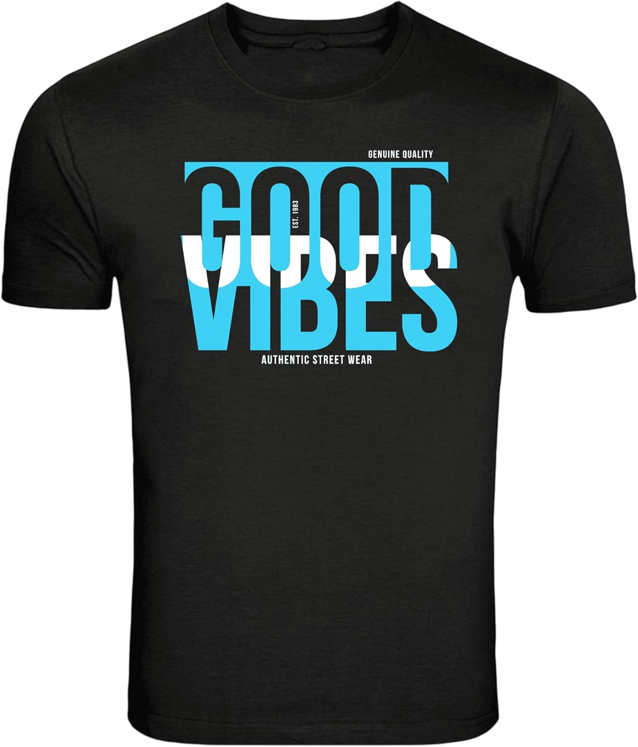 Good Vibes Modern Typography Streetwear Graphic Tee S