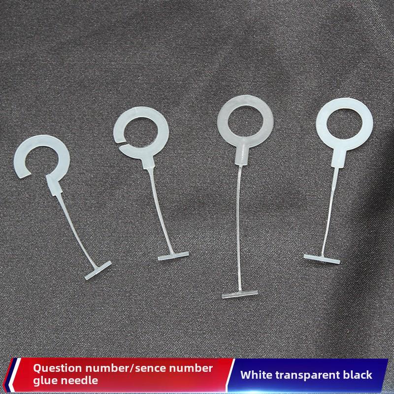 Пистолет: Игла для клея, Пластиковый крючок, Толстая игла Thick rubber needle*15MM question mark white